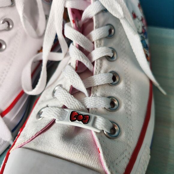 Converse x Sanrio Hello Kitty Kawaii High Top Women's Size 9.5 Sneakers Rare - Picture 10 of 16